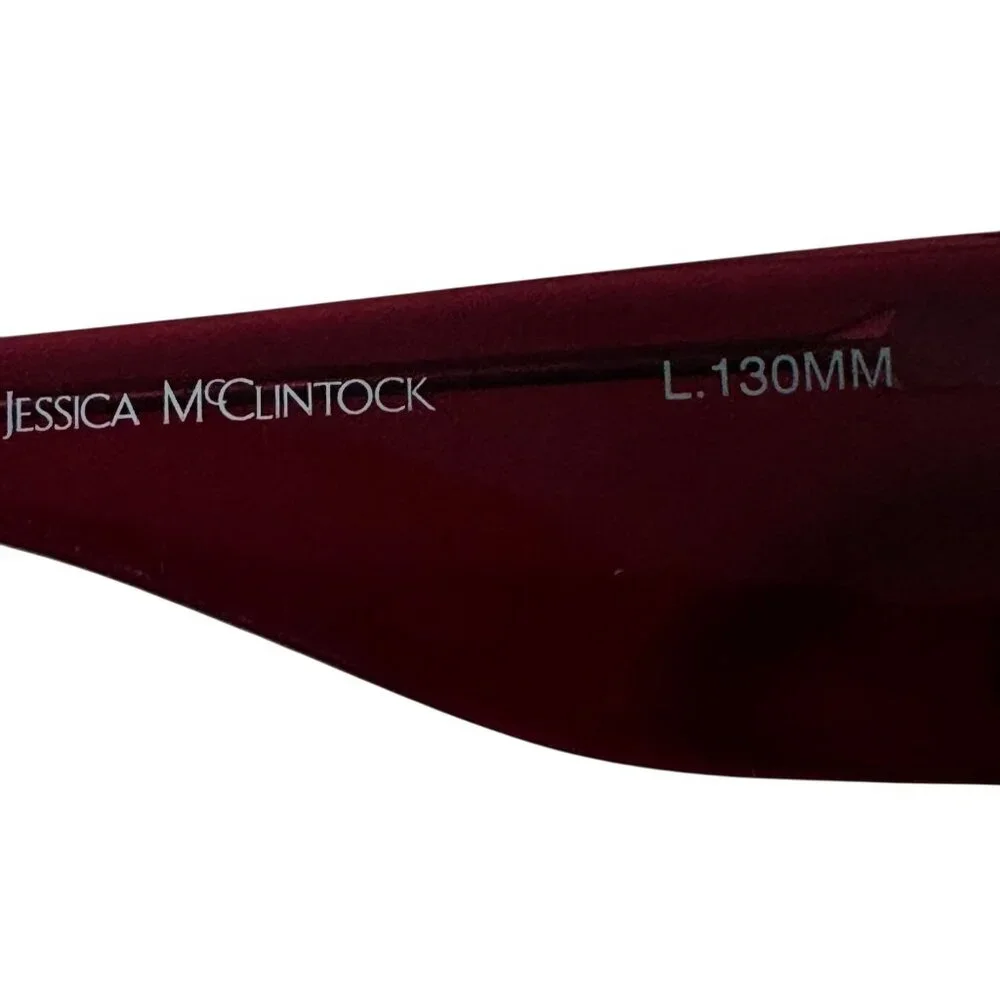 Jessica McClintock Burgundy Eyeglasses 59-17-130MM JMC 558 Oversized Frames Only - Picture 4 of 11